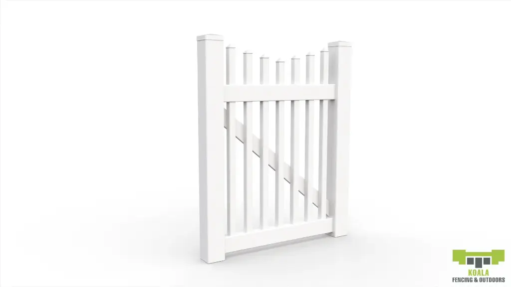 PVC Swing Gate - E04 (Open Top Picket)