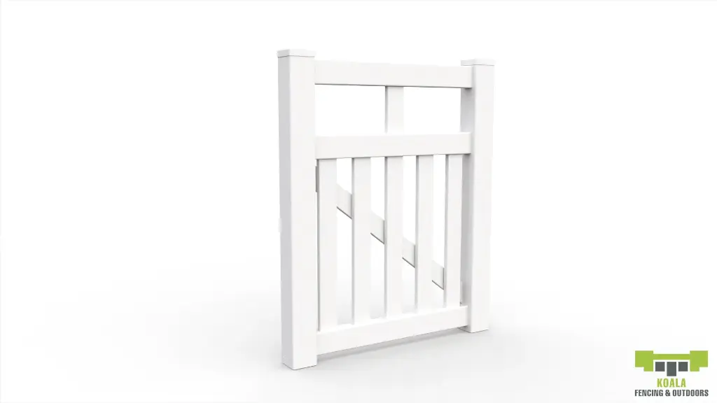 PVC Swing Gate - D01 (Dual-Layer Picket)