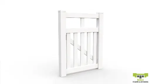 PVC Swing Gate - D01 (Dual-Layer Picket)