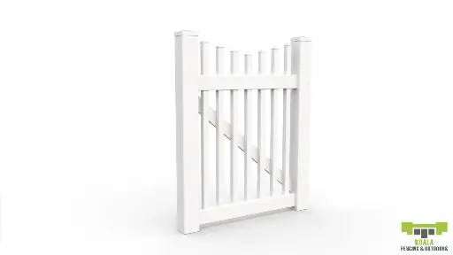 PVC Swing Gate - E04 (Open Top Picket)